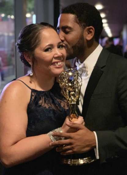 Jharrel Jerome with his mother