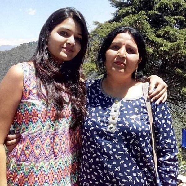 Nupur Nagar with her mother