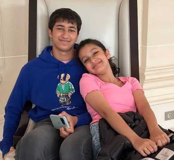 Sitara Ghattamaneni with her Brother