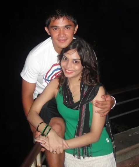 Sunil Chhetri's teen age photo with his Girlfriend
