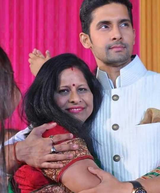 Ravi Dubey with His Mother