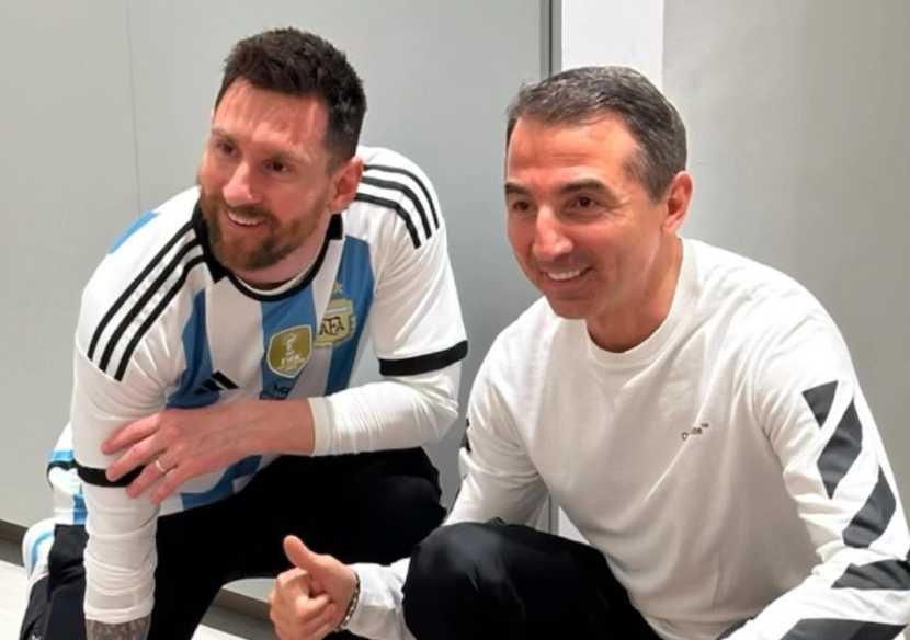 Adnan Ahmadzada with Messi