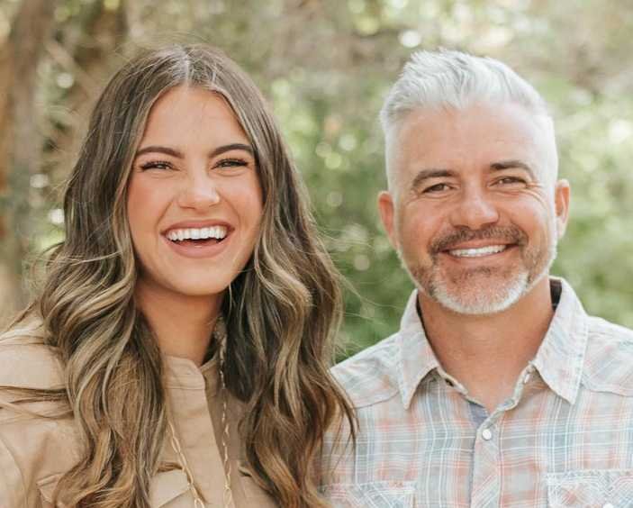 Alyssa Johnson with her father
