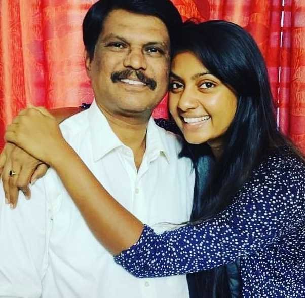 Nakshatra Srinivas With Her Father