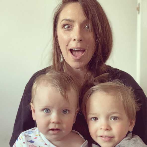 Sara Damergi with her two sons